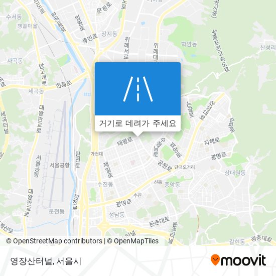 영장산터널 지도