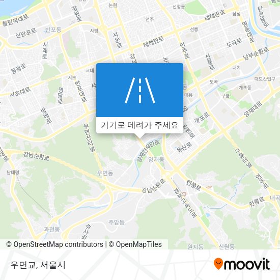 우면교 지도