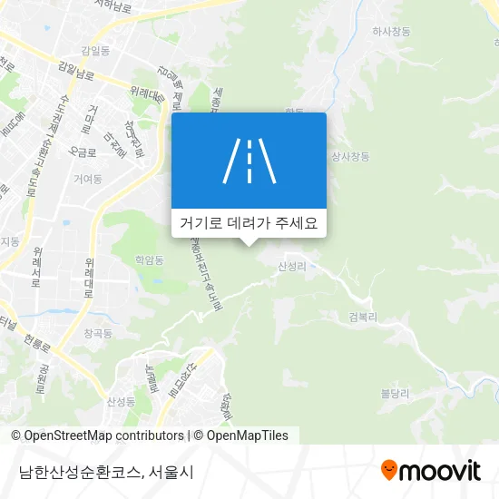 남한산성순환코스 지도