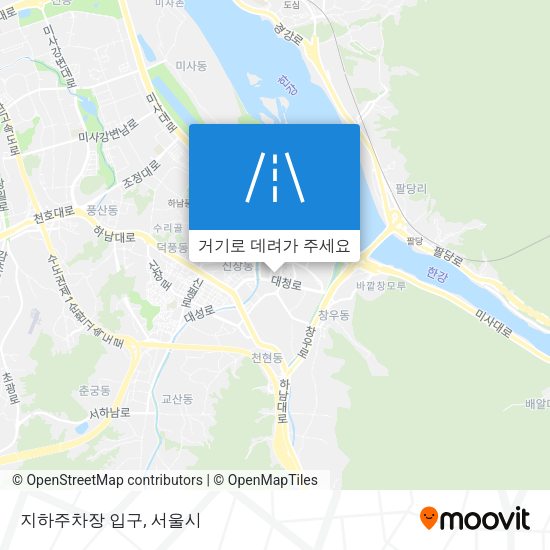 지하주차장 입구 지도