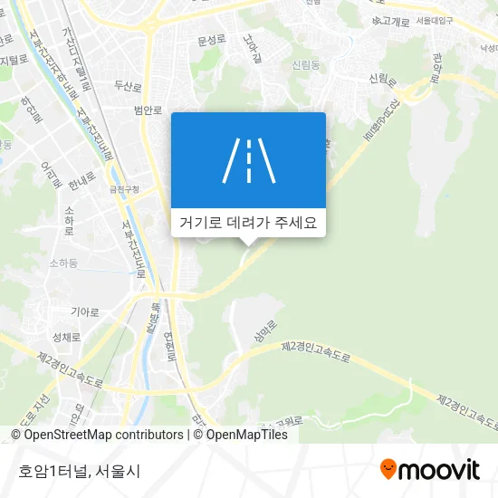 호암1터널 지도
