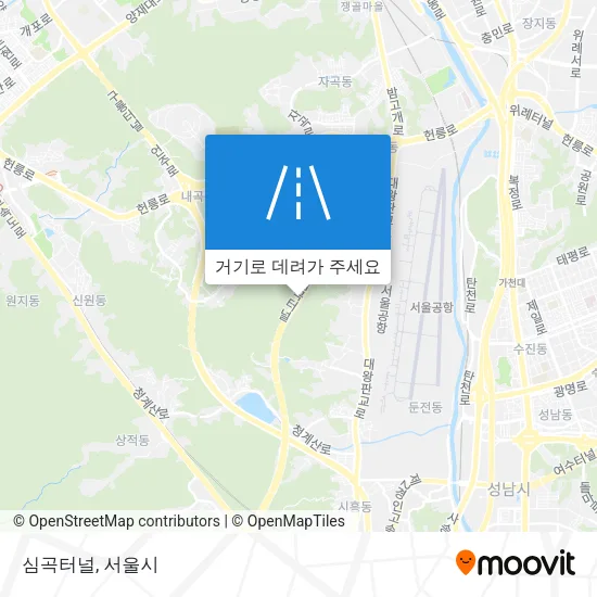 심곡터널 지도