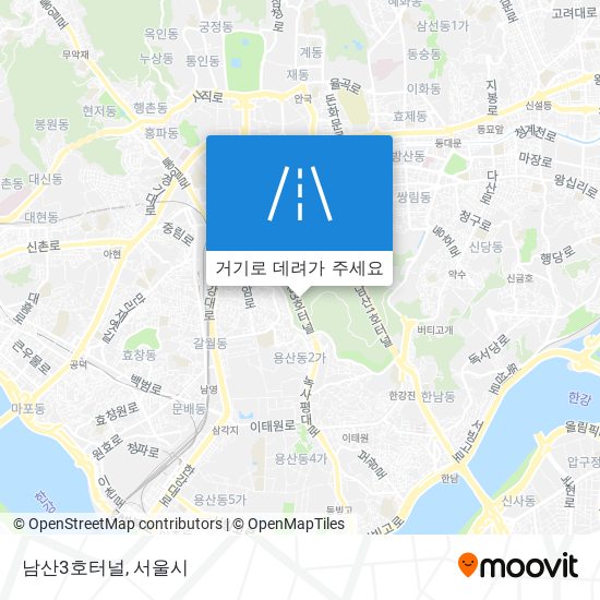 남산3호터널 지도