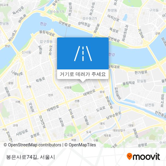 봉은사로74길 지도