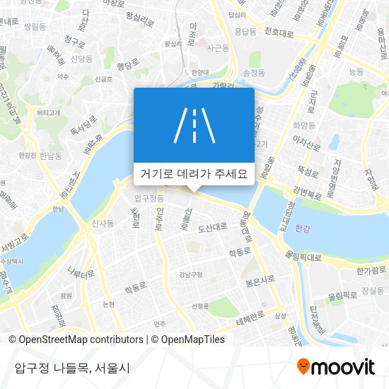 압구정 나들목 지도