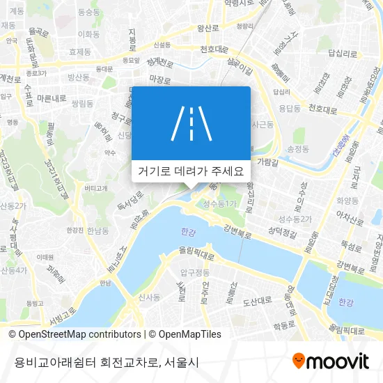 용비교아래쉼터 회전교차로 지도