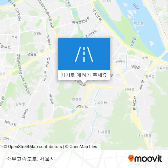 중부고속도로 지도
