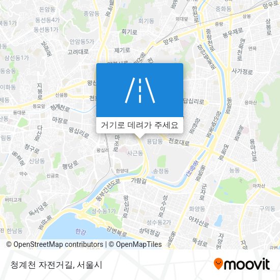 청계천 자전거길 지도