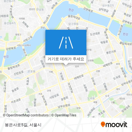 봉은사로5길 지도