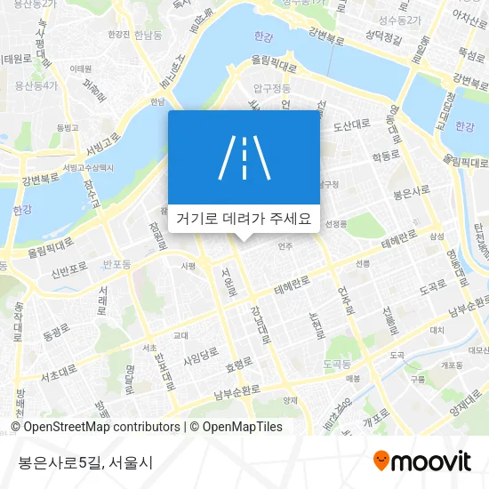 봉은사로5길 지도
