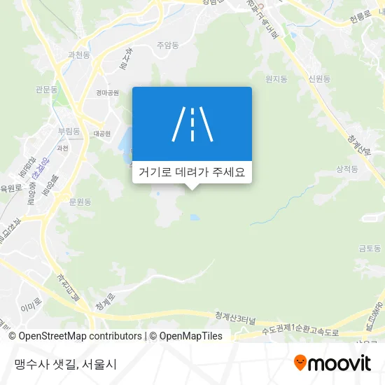 맹수사 샛길 지도