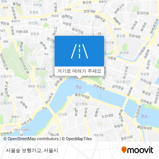 서울숲 보행가교 지도