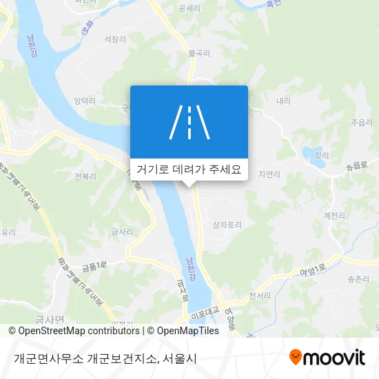 개군면사무소 개군보건지소 지도