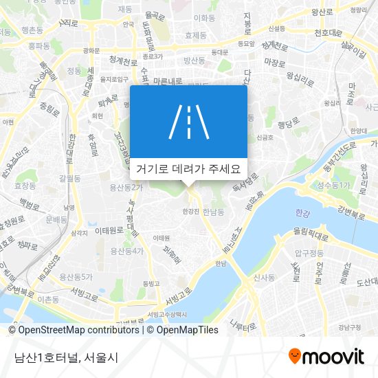 남산1호터널 지도
