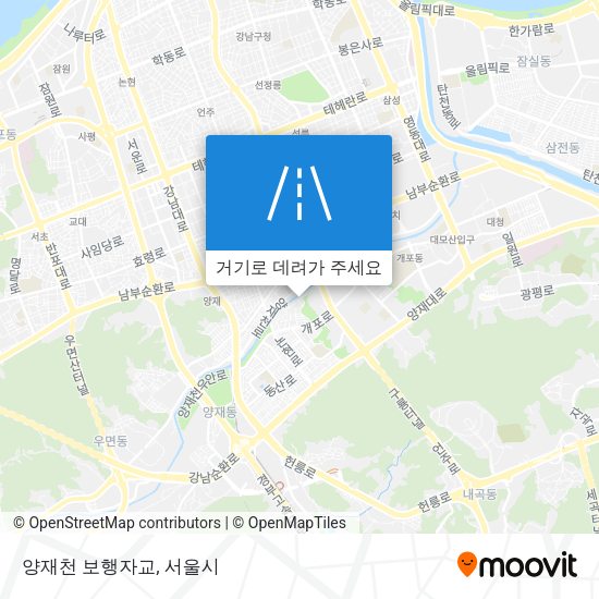 양재천 보행자교 지도