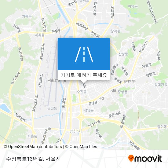 수정북로13번길 지도