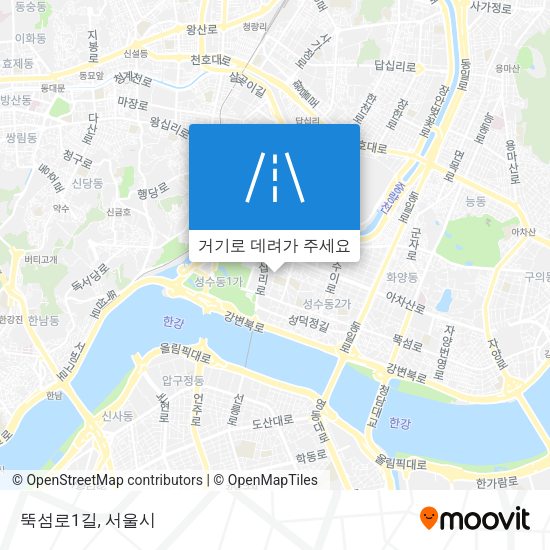 뚝섬로1길 지도