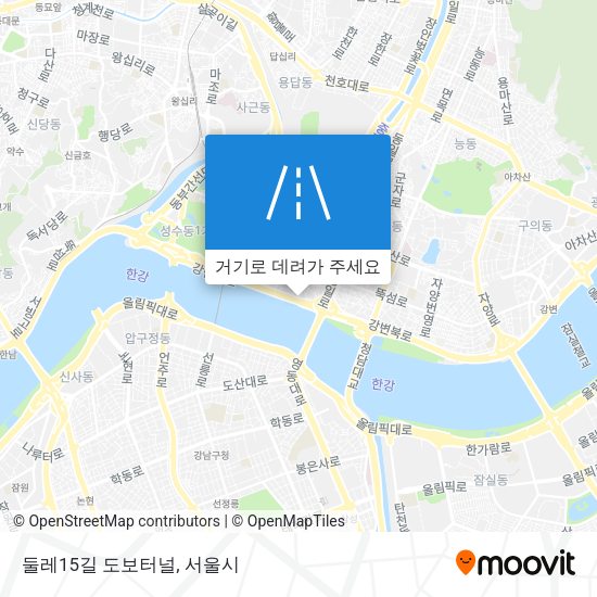둘레15길 도보터널 지도