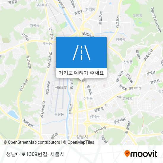 성남대로1309번길 지도