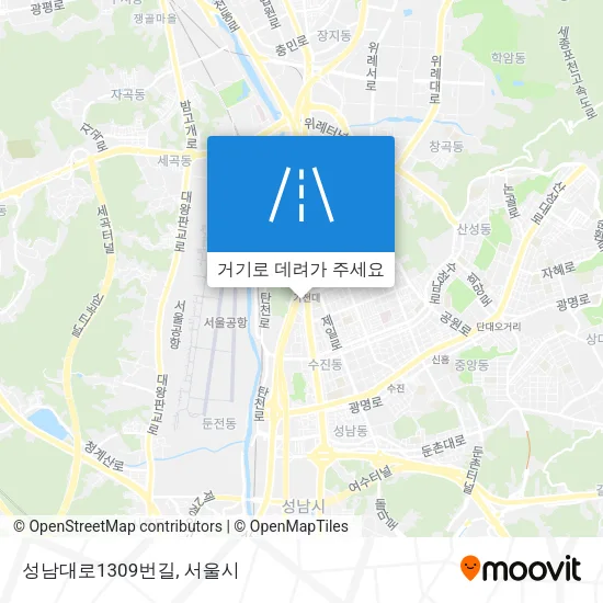 성남대로1309번길 지도