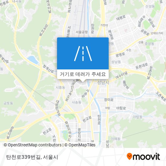 탄천로339번길 지도