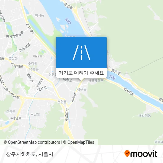 창우지하차도 지도