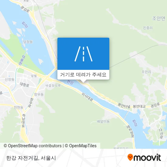 한강 자전거길 지도