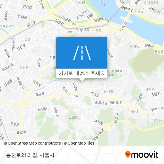 봉천로21라길 지도