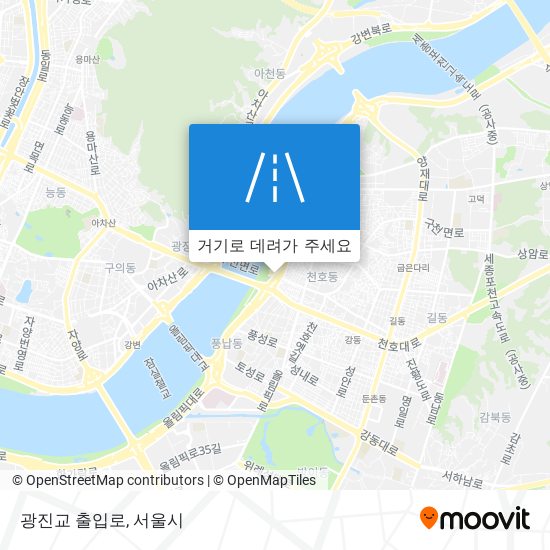 광진교 출입로 지도