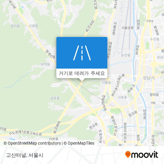 고산터널 지도