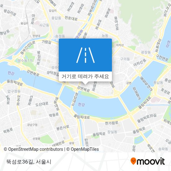 뚝섬로36길 지도