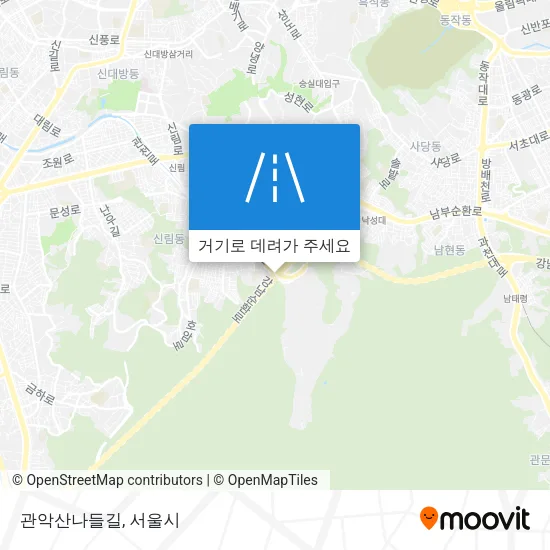 관악산나들길 지도