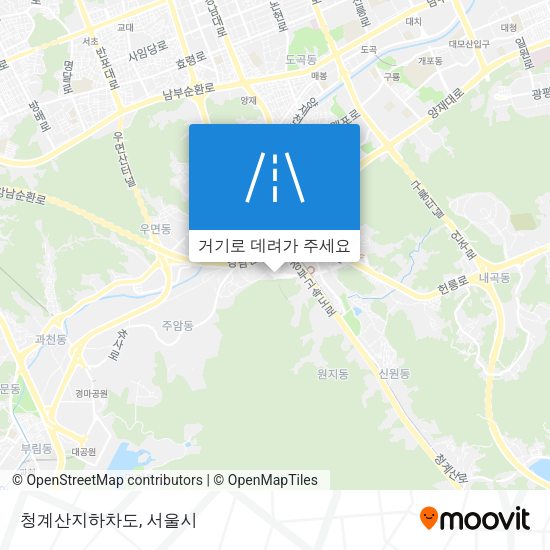 청계산지하차도 지도