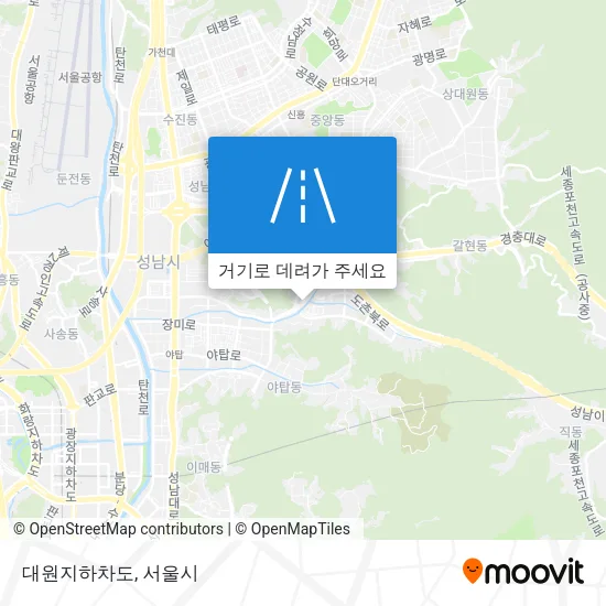 대원지하차도 지도
