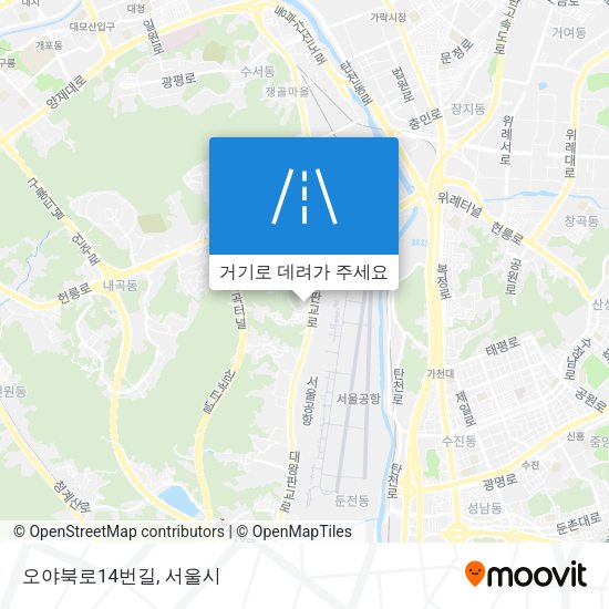 오야북로14번길 지도