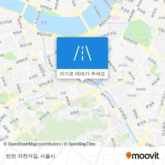 탄천 자전거길 지도