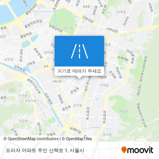 프라자 아파트 주민 산책로 1 지도