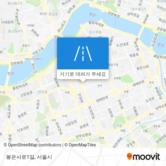 봉은사로1길 지도
