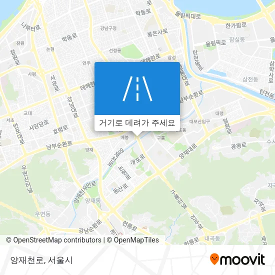양재천로 지도