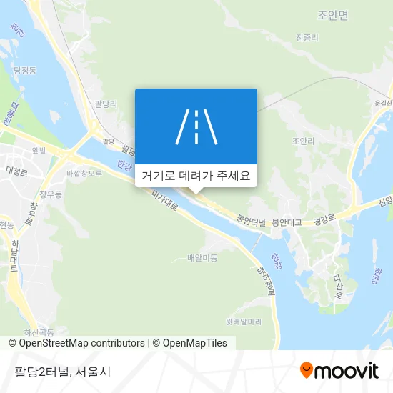 팔당2터널 지도