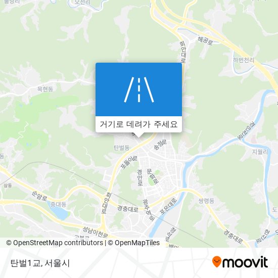 탄벌1교 지도