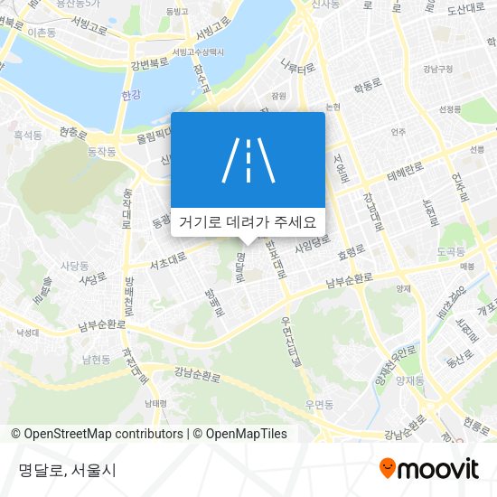 명달로 지도