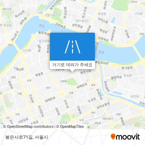 봉은사로71길 지도
