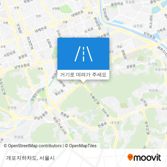 개포지하차도 지도