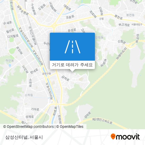 삼성산터널 지도