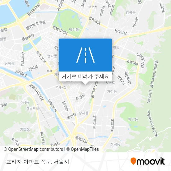프라자 아파트 쪽문 지도
