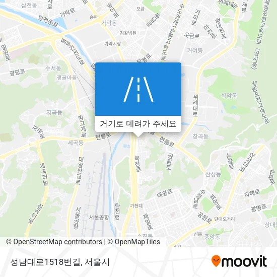성남대로1518번길 지도