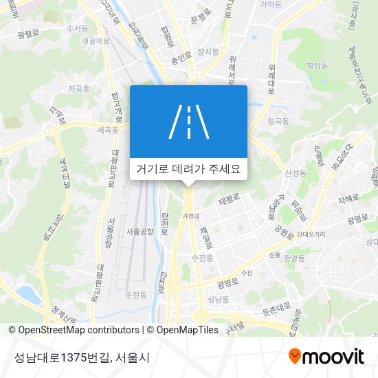 성남대로1375번길 지도