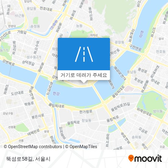 뚝섬로58길 지도