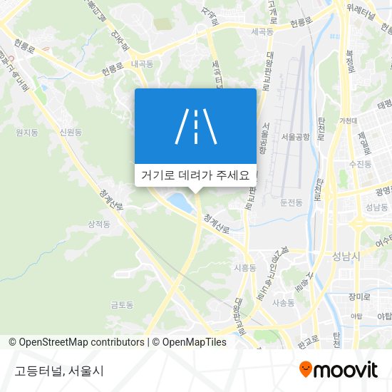 고등터널 지도